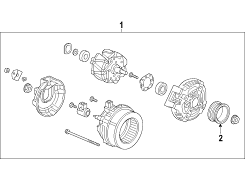 2022 Honda CR-V Hybrid Alternator Diagram 1