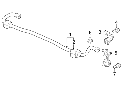 2023 Honda CR-V STABILIZER, RR Diagram for 52300-3D5-A11