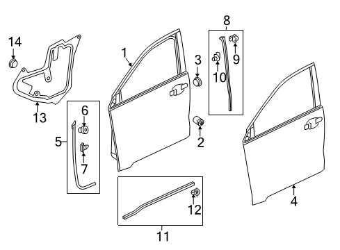 2022 Honda HR-V Door & Components Diagram 1