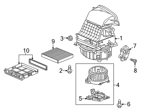 2023 Honda Passport Blower Motor & Fan Diagram 1