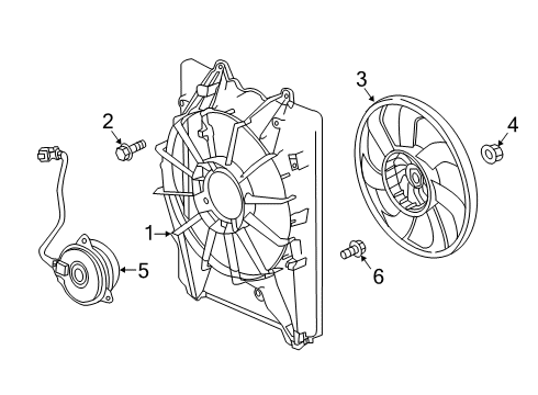 2022 Honda Passport Cooling System, Radiator, Water Pump, Cooling Fan Diagram 1