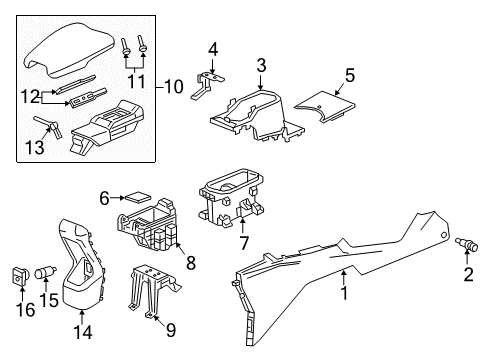 2022 Honda HR-V Center Console Diagram 2