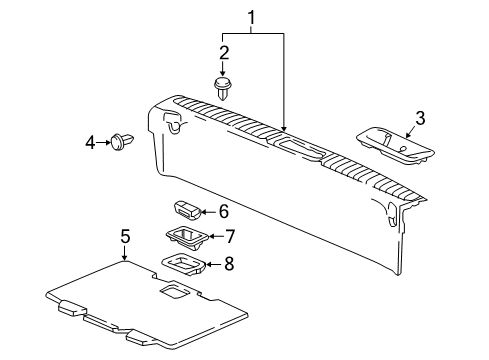 2023 Honda Odyssey Interior Trim - Rear Body Diagram