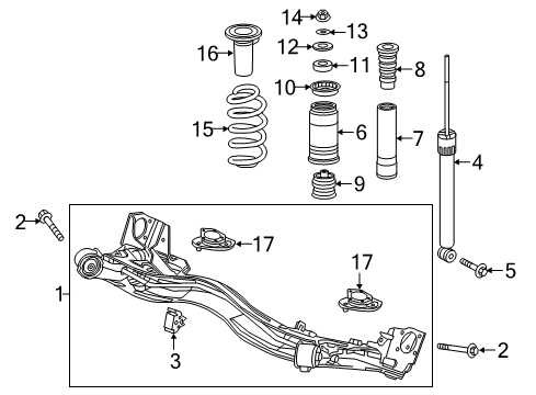 2022 Honda HR-V DAMPER UNIT, RR Diagram for 52611-T7X-A73