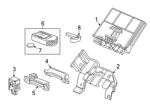 2022 Honda HR-V Keyless Entry Components Diagram