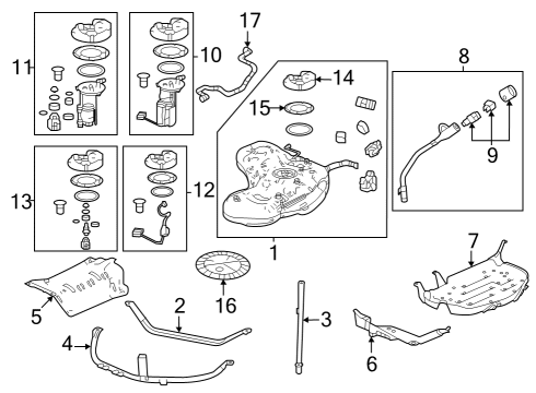 2024 Honda Pilot FILTER SET, FUEL Diagram for 17048-T90-A00