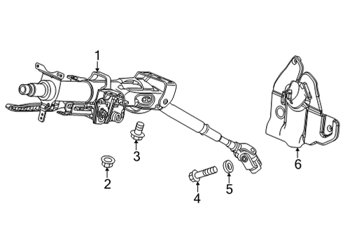 2022 Honda Civic Steering Column & Wheel, Steering Gear & Linkage Diagram 2