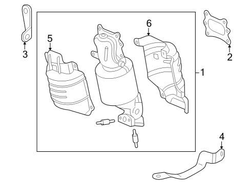 2024 Honda Pilot CONVERTER ASSY-, FR Diagram for 18180-6FB-A00