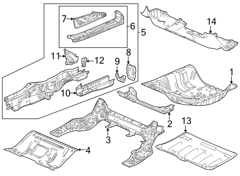 2023 Honda Civic PAN, SPARE TIRE Diagram for 65550-T47-306ZZ