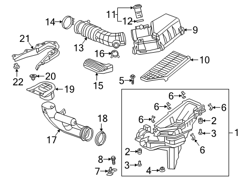 2022 Honda Insight Filters Diagram 1