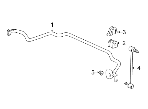 2023 Honda Ridgeline Stabilizer Bar & Components - Front Diagram