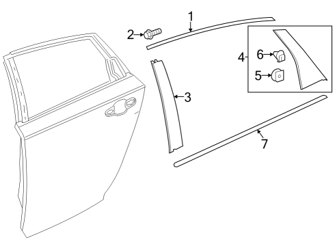 2023 Honda Accord MOLDING, R- RR Diagram for 72925-30A-A11