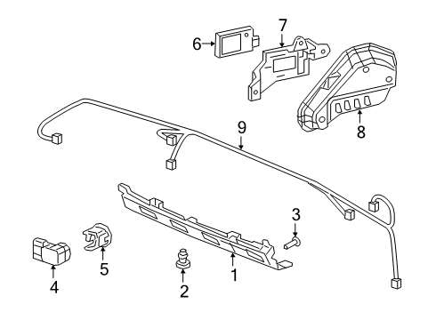 2023 Honda Passport Electrical Components - Rear Bumper Diagram