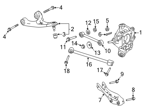 2022 Honda Ridgeline Rear Suspension Diagram