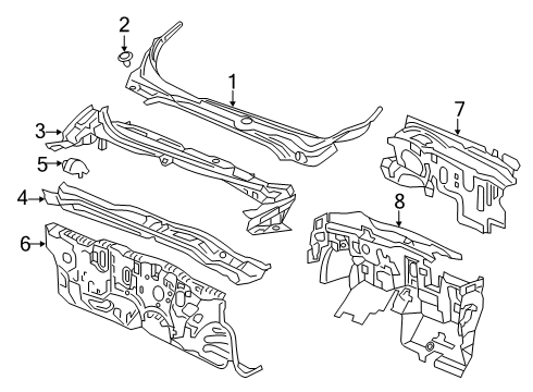 2022 Honda Insight Cowl Diagram