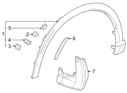 2023 Honda CR-V Hybrid Exterior Trim - Fender Diagram