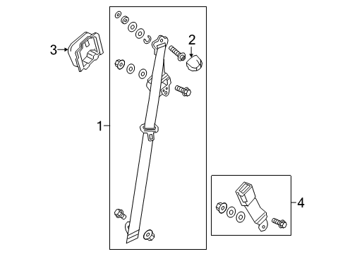 2022 Honda Pilot Seat Belt Diagram 2