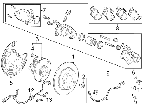 2023 Honda HR-V Rear Brakes Diagram 2