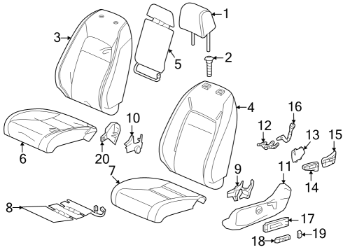 2024 Honda HR-V TRIM COVER L*YR666L* Diagram for 81531-3W0-A11ZG