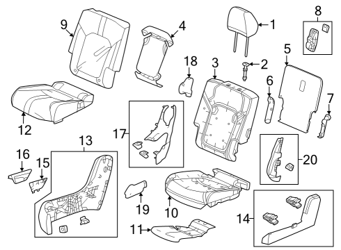 2023 Honda Pilot COVER, R- *NH900L* Diagram for 81321-T90-A21ZB