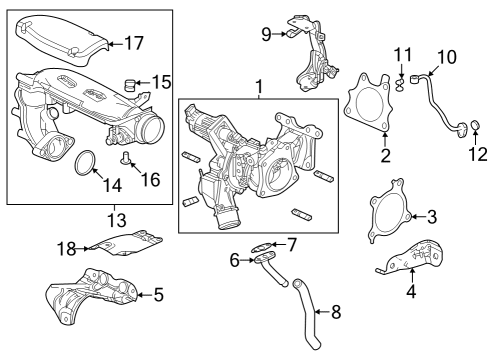 2023 Honda CR-V TURBOCHARGER ASSY Diagram for 18900-68A-A01