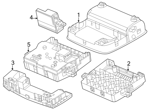 2023 Honda Pilot CONSOLE *NH900L* Diagram for 83250-3T0-A21ZA