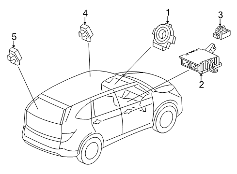 2022 Honda CR-V Hybrid Air Bag Components Diagram 2