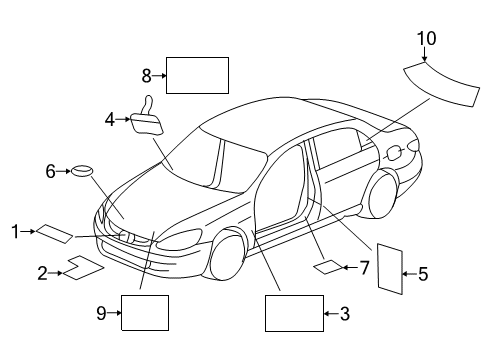 2022 Honda Accord Information Labels Diagram