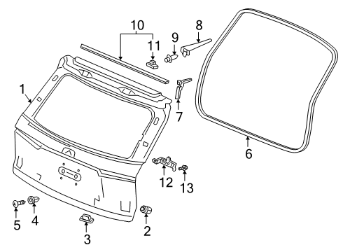 2023 Honda Passport Gate & Hardware Diagram