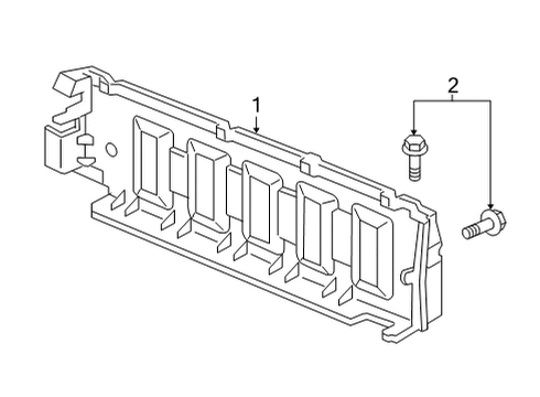 2022 Honda Ridgeline Interior Trim - Tail Gate Diagram