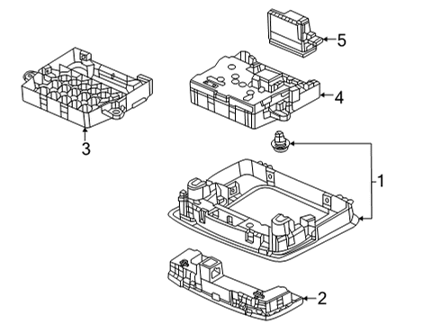 2023 Honda Civic Overhead Console Diagram 1