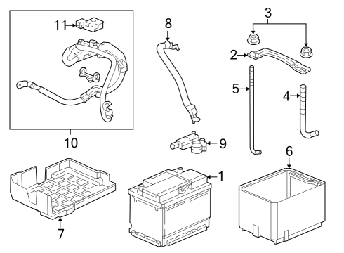 2023 Honda Civic BOX, BATTERY (L2) Diagram for 31521-T60-000