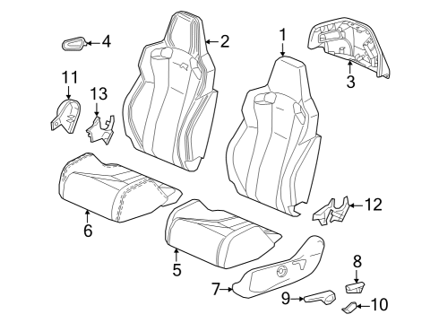 2023 Honda Civic CVR, L- FR- *R232L* Diagram for 81521-T60-A11ZA