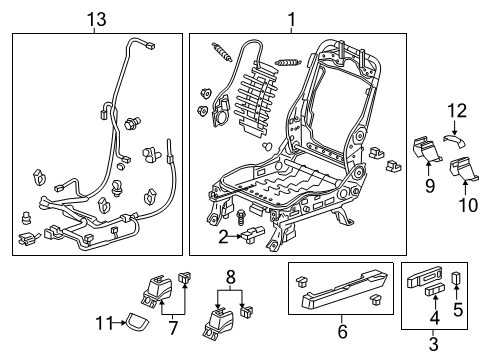 2022 Honda Pilot Tracks & Components Diagram 1