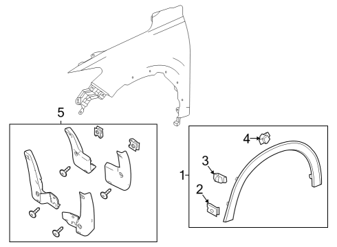 2023 Honda HR-V Exterior Trim - Fender Diagram