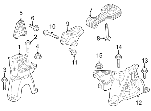 2023 Honda Civic Engine & Trans Mounting Diagram 3