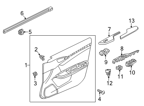 2022 Honda Insight Mirrors Diagram 1