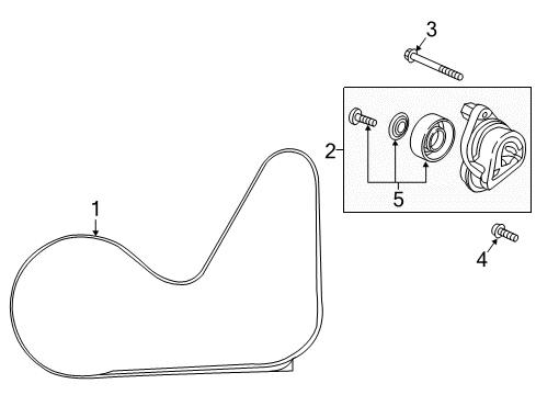 2022 Honda Pilot Belts & Pulleys Diagram