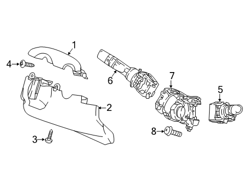 2024 Honda Odyssey Shroud, Switches & Levers Diagram