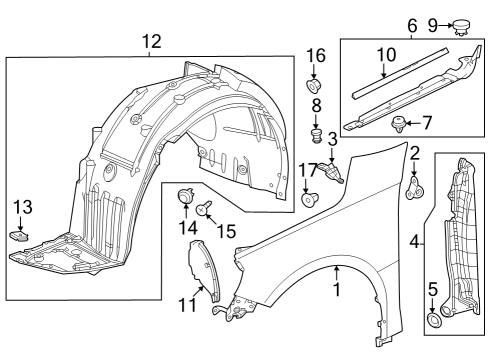 2024 Honda Accord W-PANEL COMP R, FR Diagram for 60210-30A-A00ZZ