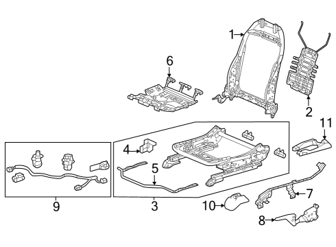 2024 Honda CR-V Tracks & Components Diagram 1