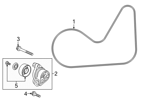 2023 Honda Ridgeline Belts & Pulleys Diagram