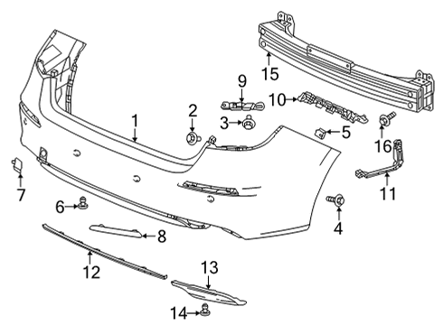 2023 Honda Civic W-FACE, RR- BUMPER Diagram for 04715-T20-A00ZZ