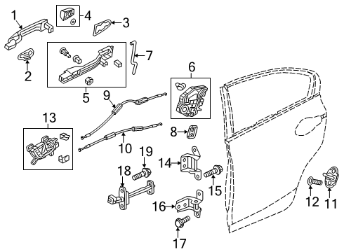 2022 Honda Insight Lock & Hardware Diagram 2