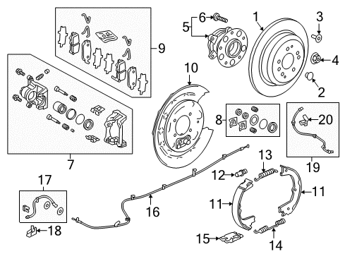 43019-TZ5-A01 - Genuine Honda RR- CALIPER SUB-ASSY