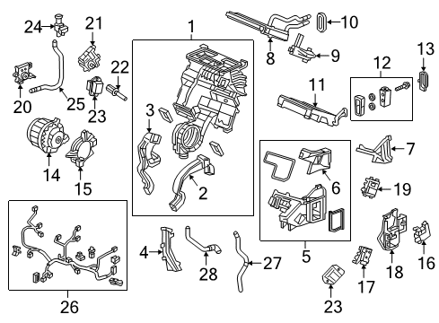 2021 Honda Ridgeline CONTL ASSY- *NH900L* Diagram for 79600-T6Z-A84ZA