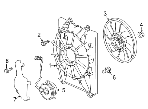 2023 Honda Passport A/C Condenser Fan Diagram