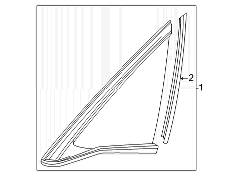 2023 Honda Civic Glass & Hardware - Quarter Panel Diagram 1