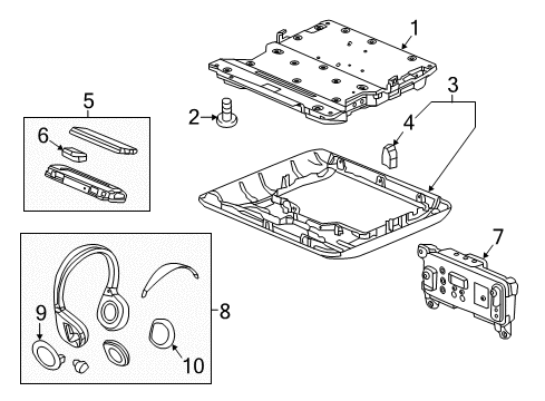 2022 Honda Pilot Entertainment System Components Diagram