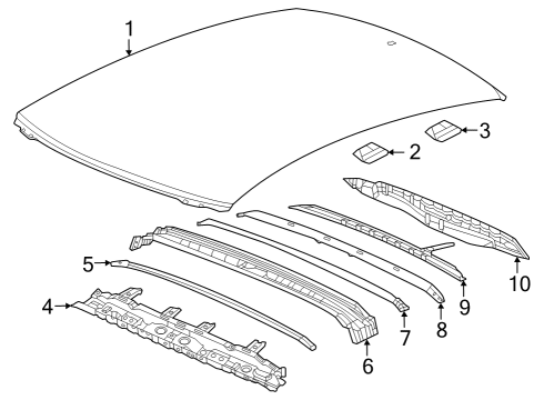 2023 Honda HR-V Roof & Components Diagram 1